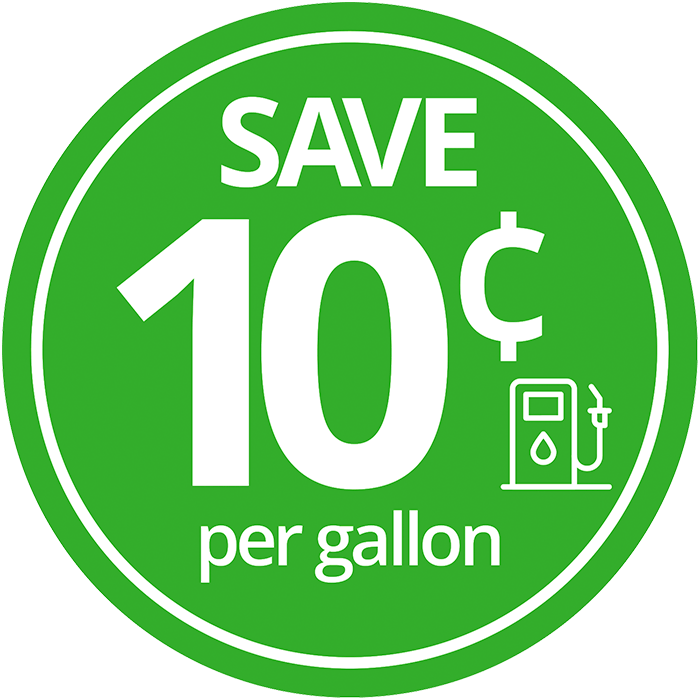 Save 10¢ per gallon